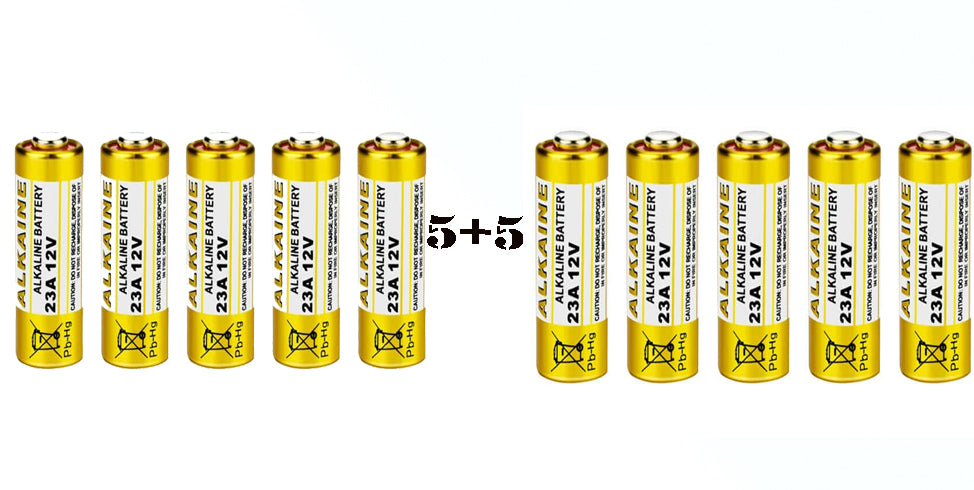 T&E 23A Alkaline Batterijen - 12V - 10 Stuks