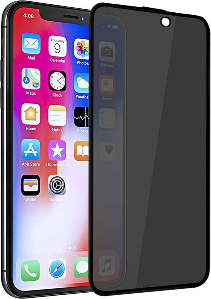 iPhone 15 Pro - Temperde glas Screenprotector geschikt voor iPhone 15 Pro - Privacy Beschermglas - Privé Glasplaatje