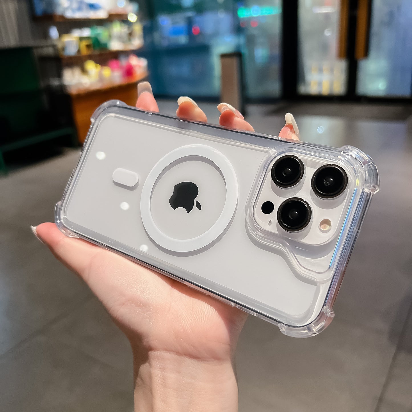 Hoesje Mag Safe Transparante Shockproof Back cover geschikt voor iPhone 16 Pro Max Mag Safe Transparant - Magnetisch Shock prof case Hoesje