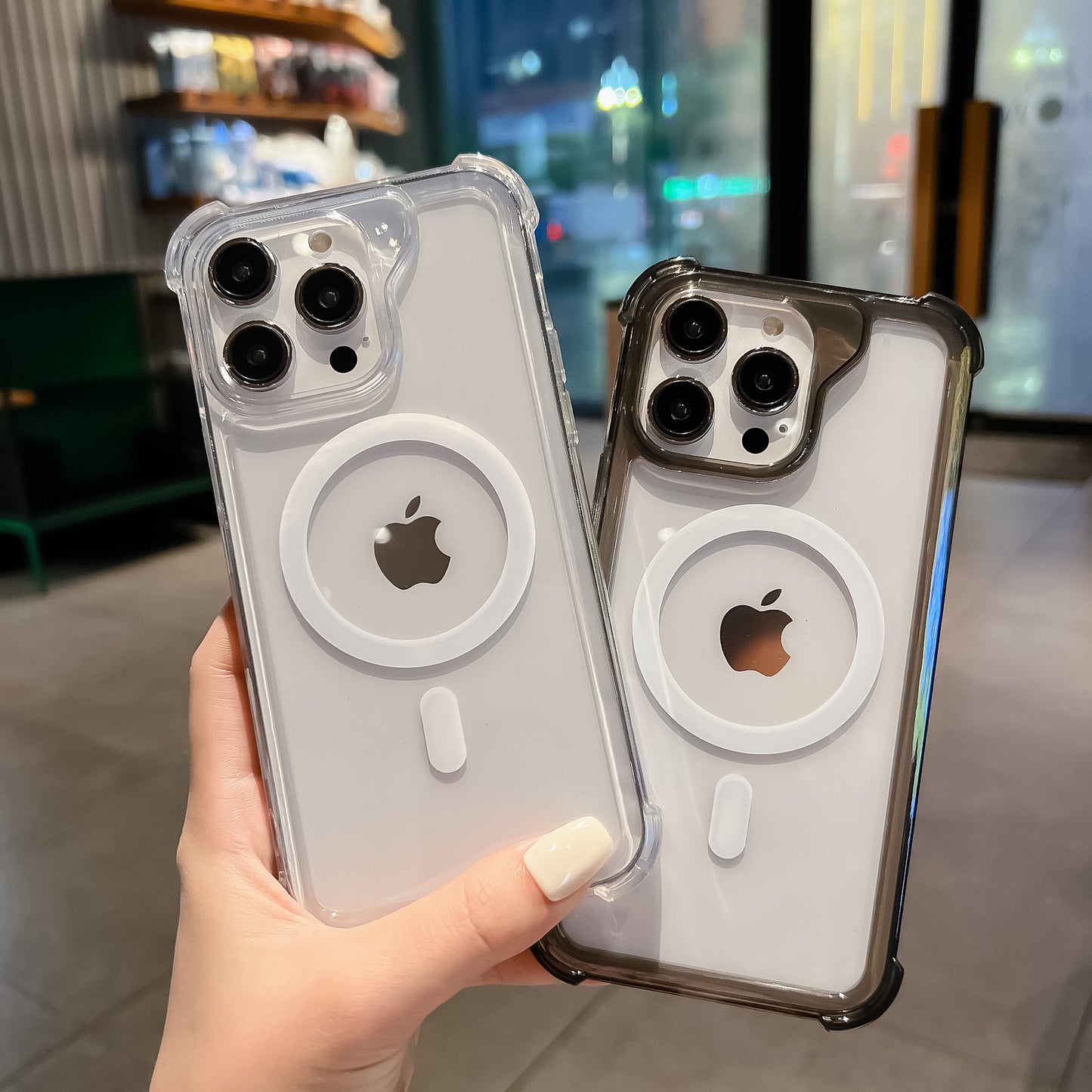 Hoesje Mag Safe Transparante Shockproof Back cover geschikt voor iPhone 16 plus Mag Safe Transparant - Magnetisch Shock prof case Hoesje