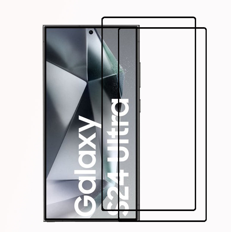 Samsung S24 Ultra Screenprotector Glas Gehard Temperde Glas Full Cover - 2 PACK