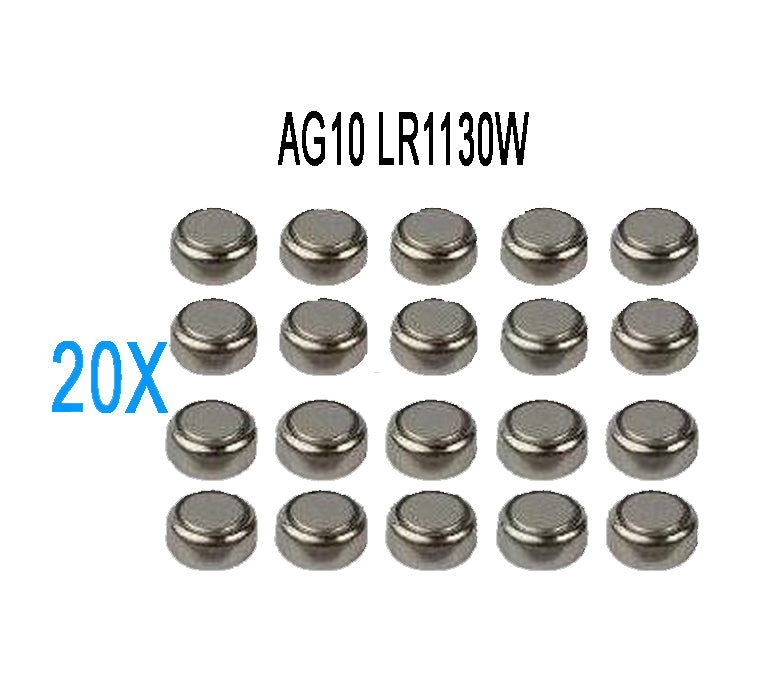 AG10 LR1130 LR54 1.5V alkaline knoopcel batterij - 20 stuks