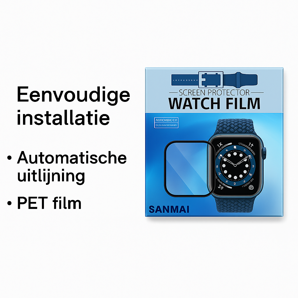 Sanmai Screenprotector Geschikt voor Apple Watch 10 42mm Screenprotector Full Cover- Screen Protector 2stuk