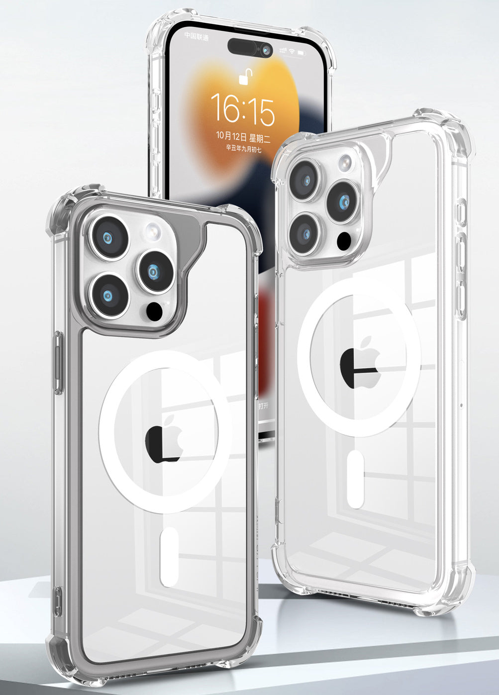 Hoesje Mag Safe Transparante Shockproof Back cover geschikt voor iPhone 16 plus Mag Safe Transparant - Magnetisch Shock prof case Hoesje