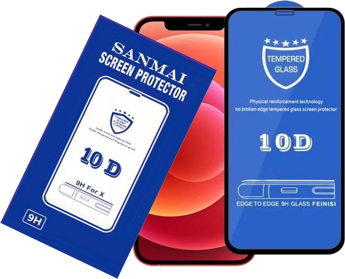 IPhone Screenprotector Glas Gehard Temperde Glas 10D