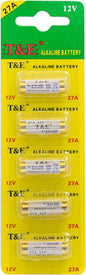 T&E 27A Alkaline Batterijen - 12V - 10 Stuks