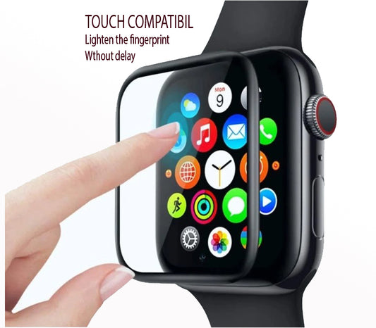 Screen protector geschikt voor Apple Watch Series 42mm - 2015 en 20217 - Volledige Scherm Bescherming HD - 1-Pack