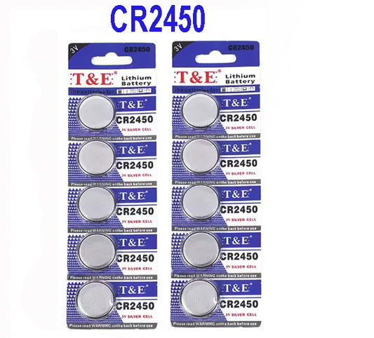 CR2450 Knoopcel Batterijen Strip 10 Stuks