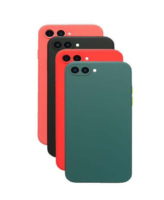 Phone7+/8+ Hoesje Back Cover met camera bescherming 1x Gratis  Screenprotector