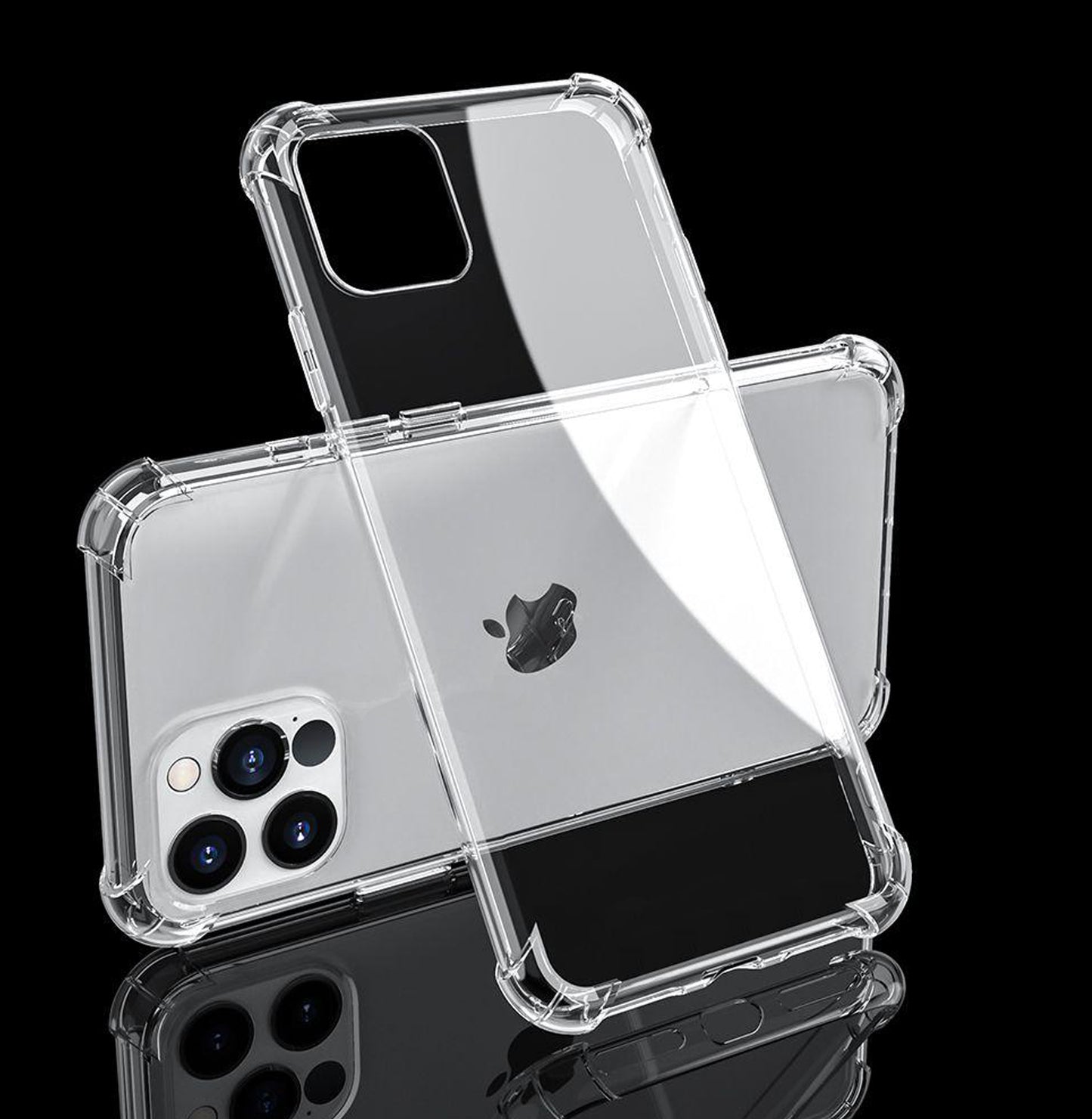 Sanmai Shock Prof  Hoesje Siliconen voor iPhone Hoes Case Cover Transparant geschikt voor Apple iPhone - 1X Screen Protector