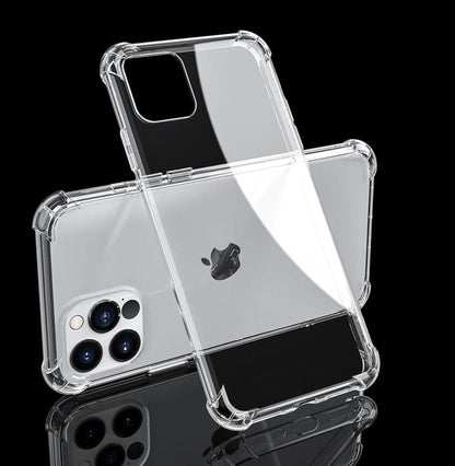 Sanmai Shock Prof  Hoesje Siliconen voor iPhone Hoes Case Cover Transparant geschikt voor Apple iPhone - 1X Screen Protector