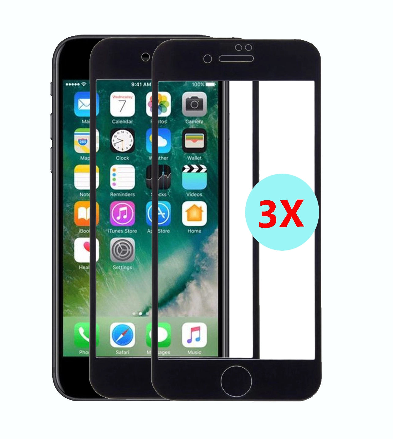 IPhone Screenprotector Glas Gehard Temperde Glas 10D
