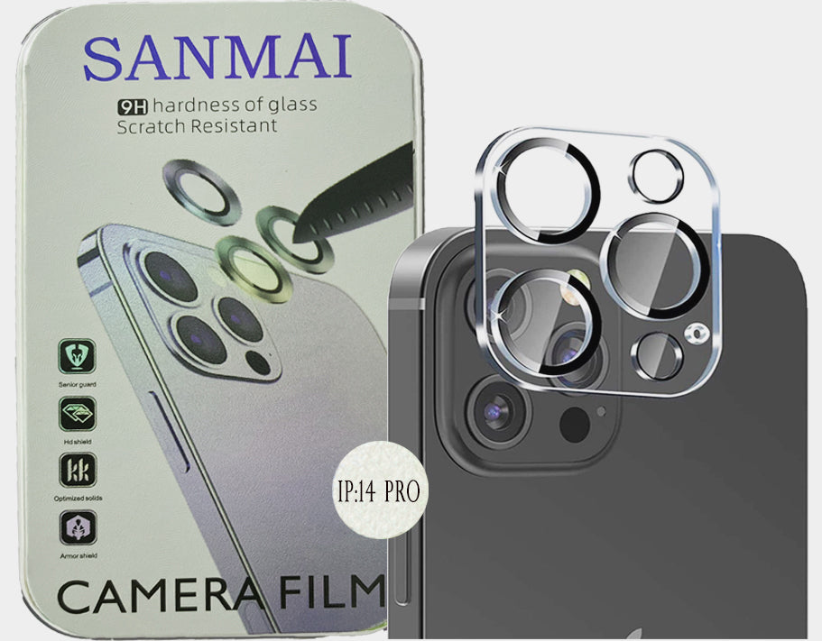Sanmai Camera lens voor iPhone 14 Pro Lens Screen protector - 9H Tempered Glass camera screenprotector beschermglas 2Stuks