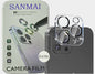 Sanmai Camera lens voor iPhone 14 Pro Lens Screen protector - 9H Tempered Glass camera screenprotector beschermglas 2Stuks