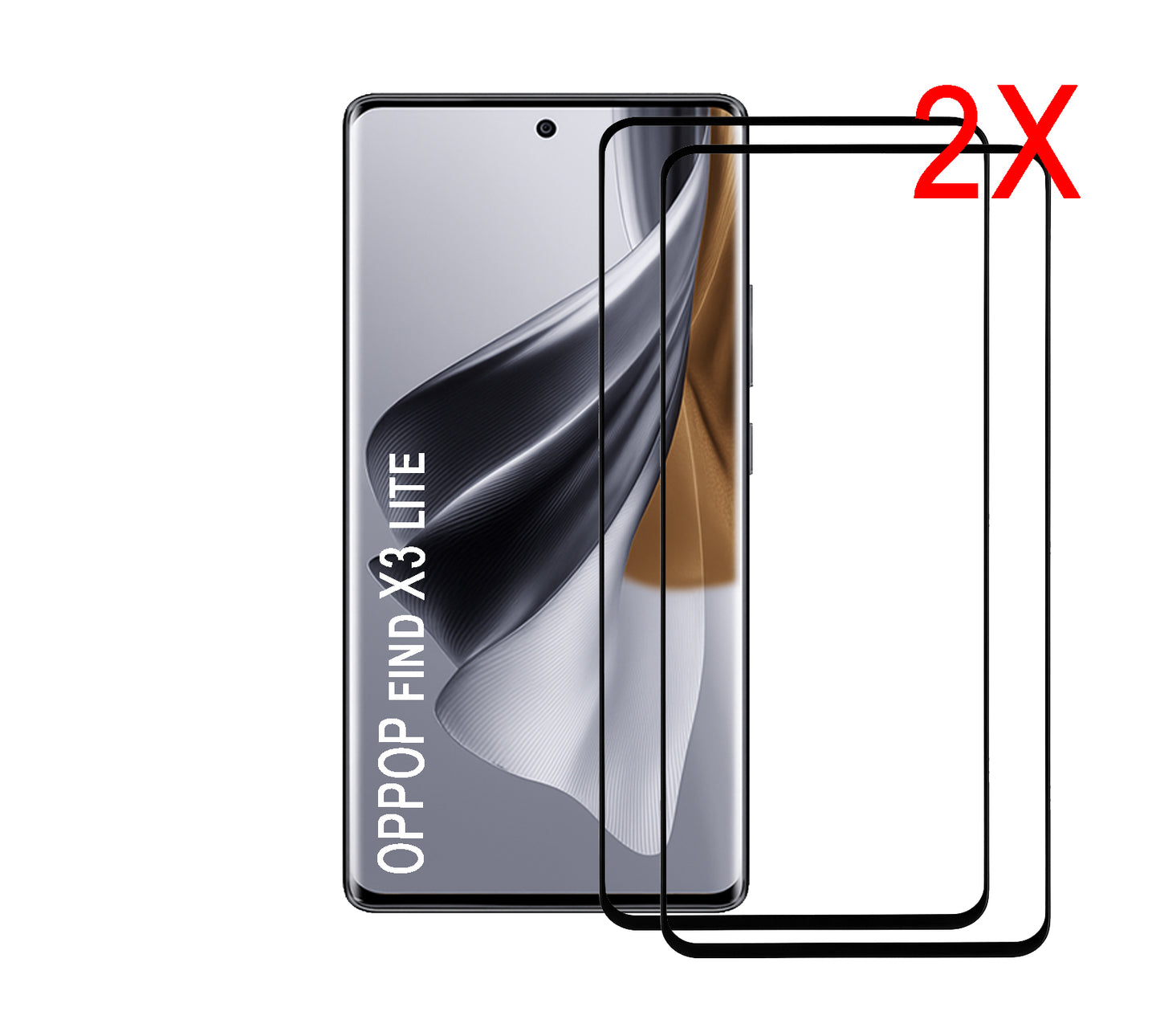 Oppo find x3 lite 5g Screen protector Temperde Beschermglas Glazen Screenprotector HD 9H Oppo find x3 lite 5G- 2 STUKS