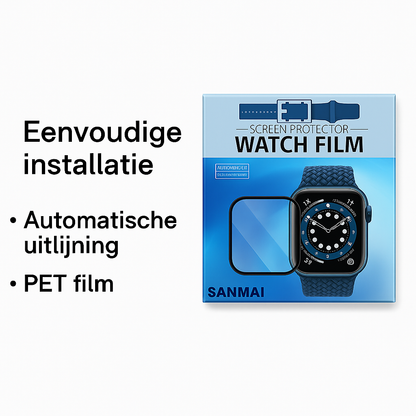 Sanmai - Screenprotector Geschikt voor - Apple Watch Ultra / Ultra 2 - 49mm - Screenprotector Full Cover- Screen Protector - 2stuk