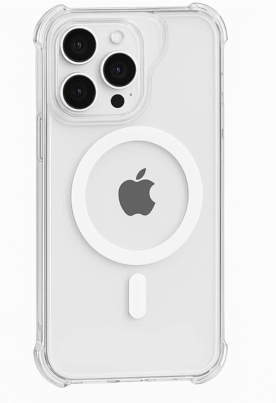 Sanmai Shock prof IPhone - Mag Safe Transparant - Shock prof case Hoesje Mag Safe hoesje Transparante  Back cover