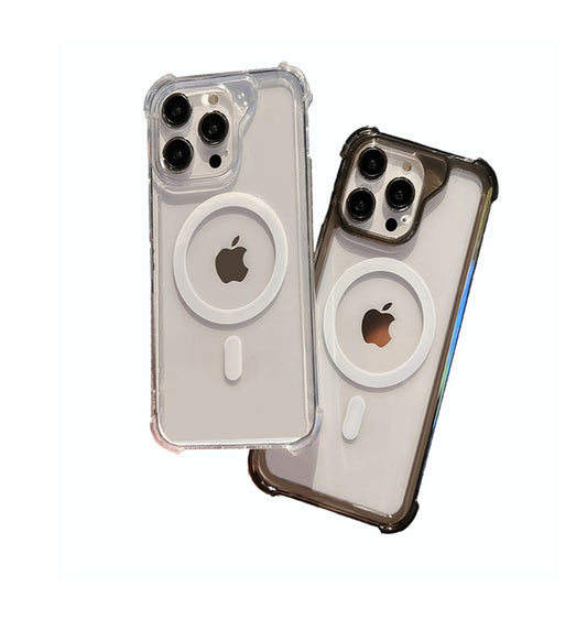 Sanmai Shock prof IPhone - Mag Safe Transparant - Shock prof case Hoesje Mag Safe hoesje Transparante  Back cover