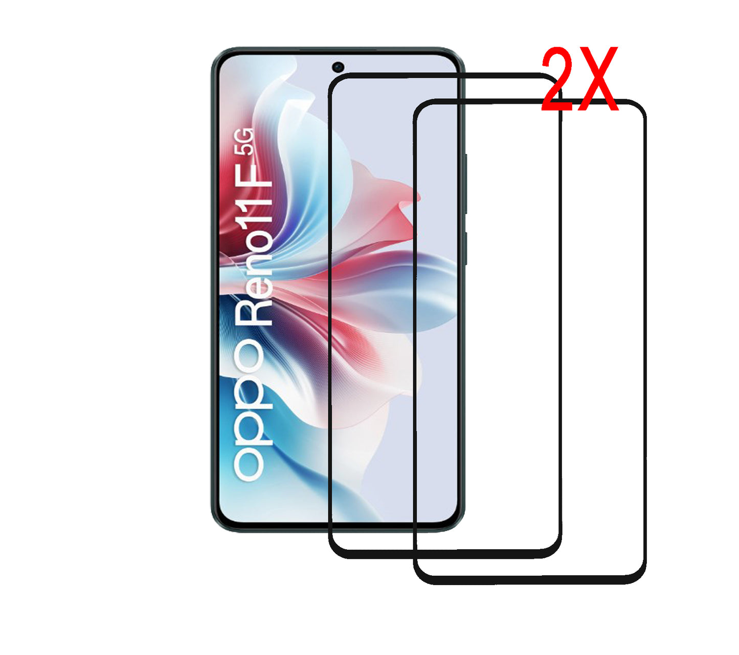 Oppo Reno 11F 5G Screenprotector Glas Temperde Glas Gehard- 2 STUKS